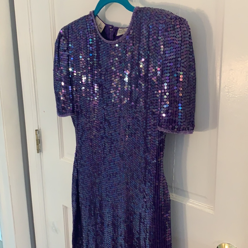 Vintage 90s dress with shoulder pads and sequins - Picture 7 of 7